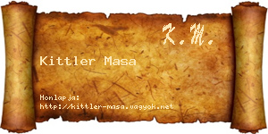 Kittler Masa névjegykártya